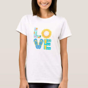 Summer LIEBE Design - Sonnenblumen, Dreh Flop & Be T-Shirt