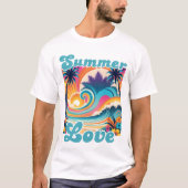 Summer Liebe Retro Graphic T-Shirt (Vorderseite)