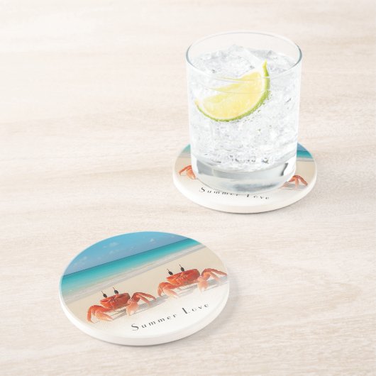 Summer Liebe — Sandstone Beach Untersetzer (Seite)