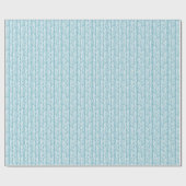 Summer Light Blue White Zigzag Kunstvoll wandern Geschenkpapier (Flach)