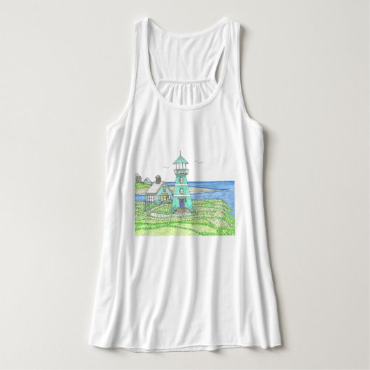 Summer Lighthouse 3; Women's Flowy Tank Top (Design Vorderseite)