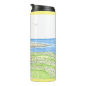 Summer Lighthouse 4; Thermal Tumbler; Gelb Thermosbecher (Nach rechts gedreht)
