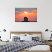 Summer Lighthouse Sunset Leinwanddruck (Insitu (Schlafzimmer))