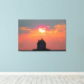 Summer Lighthouse Sunset Leinwanddruck (Insitu (Holzboden))