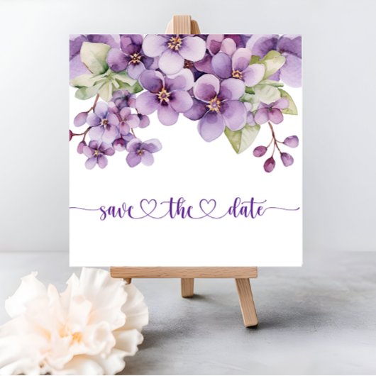 Summer Lila Delicate Violet Blume Babydusche Save The Date