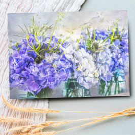 Summer Lila Hydrangeas Mason Jars Blank Innen