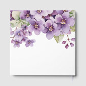 Summer Lila Violet Blume Kinderdusche Gästebuch (Rückseite)