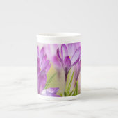 Summer Lila Wildblume Design Knochen China Tasse (Vorderseite)