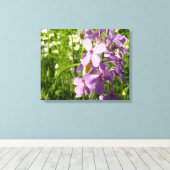 Summer Lilac und Daisies Leinwanddruck (Insitu (Holzboden))