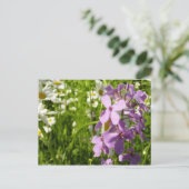Summer Lilac und Daisies Postkarte (Stehend Vorderseite)