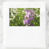 Summer Lilac und Daisies Rechteckiger Aufkleber (Tasche)
