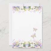 Summer Lilac Wildblume Romantische Hochzeit Einladung (Rückseite)