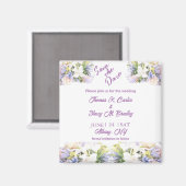Summer Lilac Wildblume Romantische Hochzeit Magnet (Vorderseite/Rückseite)