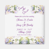 Summer Lilac Wildblume Romantische Hochzeit Magnet (Vorne)