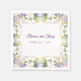 Summer Lilac Wildblume Romantische Hochzeit Serviette