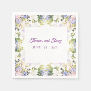 Summer Lilac Wildblume Romantische Hochzeit Serviette