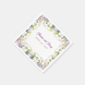 Summer Lilac Wildblume Romantische Hochzeit Serviette (Ecke)