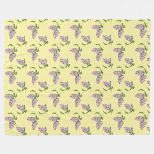 Summer Lilacs Soft Fleece Blanket (Vorderseite (Horizontal))