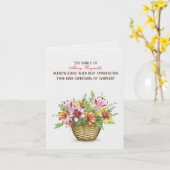 Summer Lily Basket Beileid Danke Karte (Gelbe Blume)