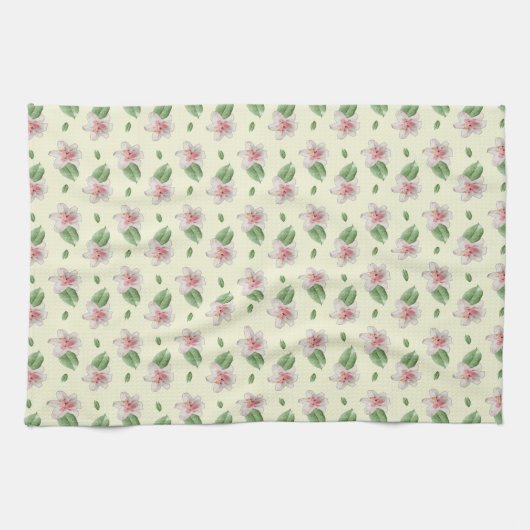 Summer Lily Floral Seamless Pattern Geschirrtuch (Horizontal)