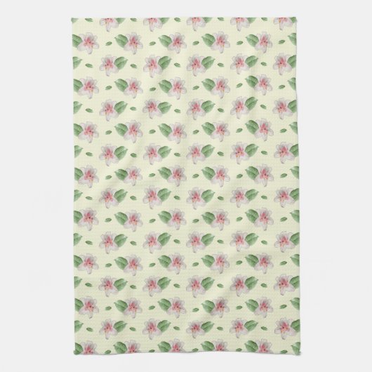 Summer Lily Floral Seamless Pattern Geschirrtuch (Vertikal)