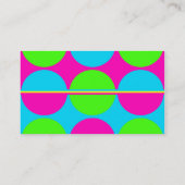 Summer Lime Green Hot Pink Aquamarine Kreise Strei Visitenkarte (Rückseite)