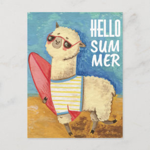 Summer Llama Postkarte