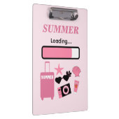 Summer Loading Pink Clipboard Klemmbrett (Rechts)