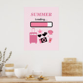 Summer Loading Pink Summer Wall Art Poster (Küche)