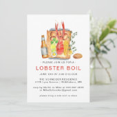 Summer Lobster Boil | Hummer Bake Cookie Einladung (Stehend Vorderseite)