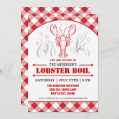 Summer Lobster Boil Picnic Party Einladung (Vorne/Hinten)