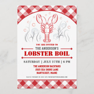 Summer Lobster Boil Picnic Party Einladung