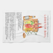 Summer Lobster Boil | Recipe Heirloom Teetuch Geschirrtuch (Horizontal)