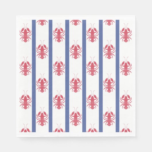 Summer Lobster Theme Paper Napkin Serviette (Vorderseite)