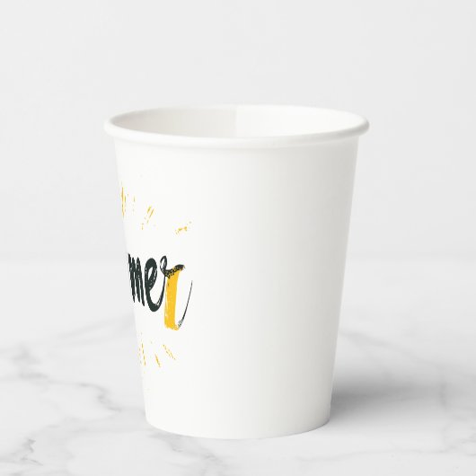 Summer Logo - Summer Text Design Pappbecher (Links)