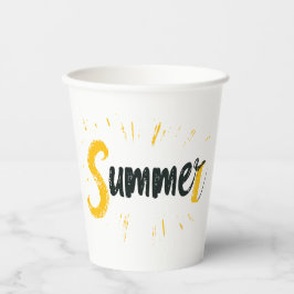 Summer Logo - Summer Text Design Pappbecher
