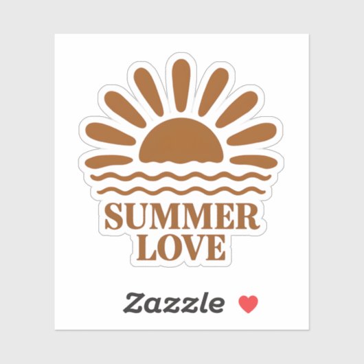 Summer Love Minimalist Sticker (Blatt)