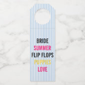 Summer Lovin Bride & Company Dusche Brautparty Flaschenanhänger (Vorderseite)