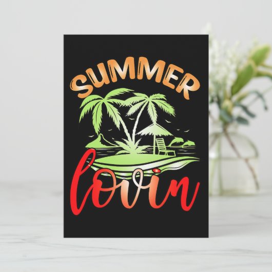 Summer Lovin Summer Break Einladung (Stehend Vorderseite)