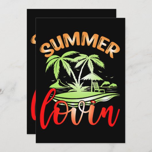 Summer Lovin Summer Break Einladung (Vorne/Hinten)