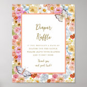 Summer Luxe Blütenblut 8x10 Windeln Raffle Sign Poster (Vorne)