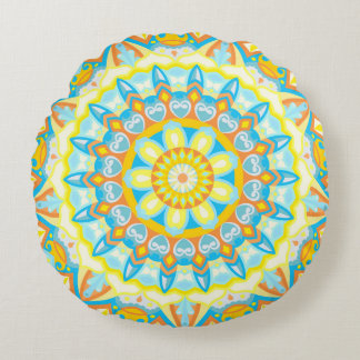Summer Mandala Round Pillow Rundes Kissen