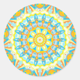 Summer Mandala Runder Aufkleber