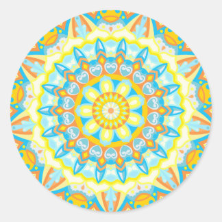Summer Mandala Runder Aufkleber