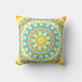 Summer Mandala Throw Pillow Kissen
