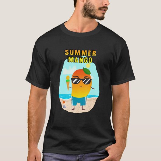 Summer Mango Tropical FruLife Beach T-Shirt (Vorderseite)
