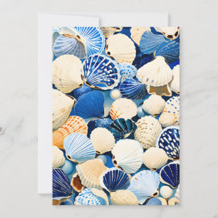 Summer Marine Seashells Feiertagskarte