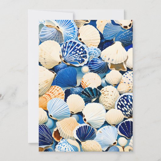 Summer Marine Seashells Feiertagskarte (Vorderseite)