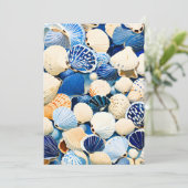 Summer Marine Seashells Feiertagskarte (Stehend Vorderseite)