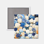 Summer Marine Seashells Magnet (Vorderseite/Rückseite)